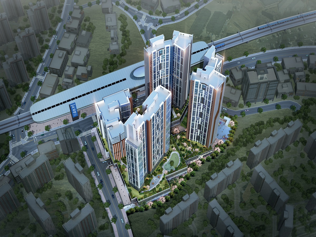 도심역 리버베르데포레00단지조감도 1